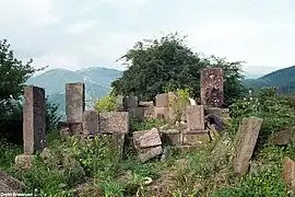 The ruins of Mikhtar Gosh's house