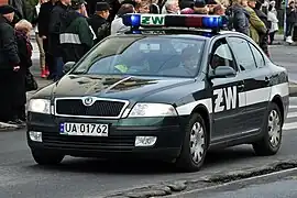 Polish ŻW Škoda Octavia military police car.