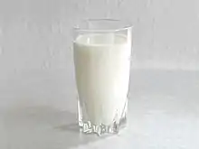 A glass of milk