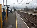 Southbound view from Platform 1, with Midland Mainline Class 222 Meridian unit in the distance.