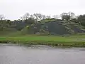 The old Fairlie Colliery's (Pit No.3) bings on the 'Troon' side of the river