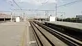 View looking west, showing the terminating centre (Musashino Line) tracks, May 2011