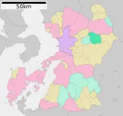 Location of Minamiaso in Kumamoto Prefecture