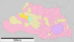 Location of Minano in Saitama Prefecture