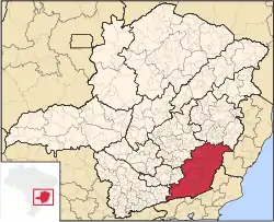 Location of the Mesoregion of Zona da Mata