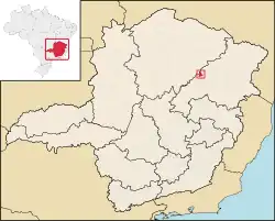 Location of Leme do Prado in the state of Minas Gerais