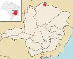 Location in the state of Minas Gerais