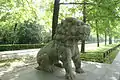 A stone lion on the Spirit Way