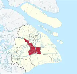 Location in Shanghai