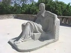 Serenity (Serenitat /Serenidad) by Josep Clarà i Ayats, in the Miramar Gardens of Montjuïc, Barcelona. Made in 1929 for the Barcelona International Exhibition.