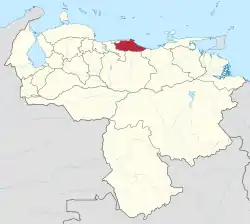 Location within Venezuela