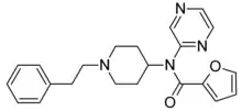 Chemical structure of mirfentanil.