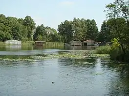 Boat houses at Mirower See