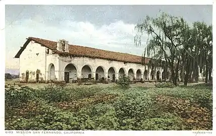 Mission San Fernando Postcard, c. 1900