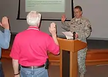 Missouri State Defense Force swearing in ceremony.