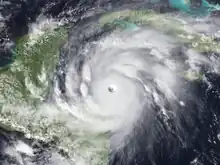 Hurricane Mitch at peak intensity to the northeast of Honduras