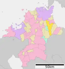 Location of Miyako in Fukuoka Prefecture