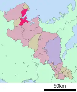 Location of Miyazu in Kyoto Prefecture