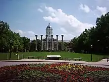 Columns on the Francis Quadrangl (symbol of the school)