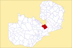 District location in Zambia