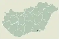 Location in Csongrád County, Hungary