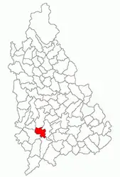 Location in Dâmbovița County