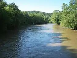 The Mohican River from the County Road 365 bridge