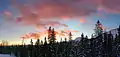 Sunset over the southern approach to Molas Pass,in March.