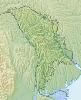 Map showing the location of Pădurea Domnească