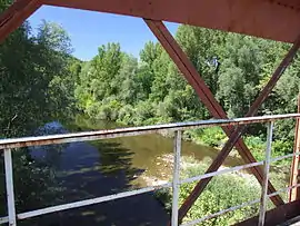 A bridge in Molières-sur-Cèze overlooking the Cèze river