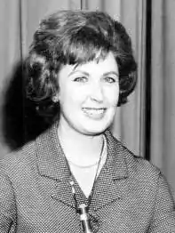 Black and white portrait photograph of Molly Turner taken in 1963.