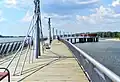 The pier in Płock, Poland. The view westwards.