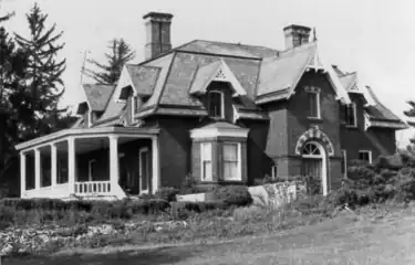 Original veranda and riverfront elevation