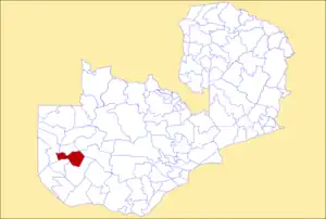 District location in Zambia