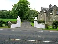 The present day entrance to Monkredding House