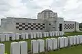 Some of the German headstones, with pointed tops