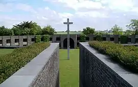 View of central courtyard from upper terrace