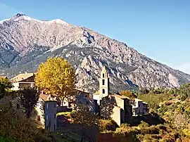 The village of Muracciole, with Monte Cardo in the background