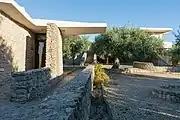 courtyard and nursery school (left)