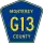 County Road G13 marker