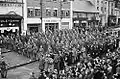 Troops in Welshpool during Montgomeryshire War Weapons Week, 1941