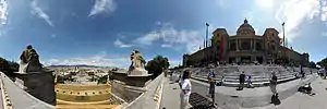 360° view outside the Palau Nacional