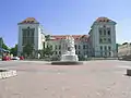 Monument in front of the University