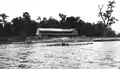 Fishing clubhouse on edge of Moon Lake, circa 1900