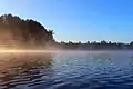 Morning mist on Brantingham Lake