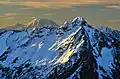 Morning Star Peak (right) and Mt. Rainier (left) viewed from Mt. Dickerman