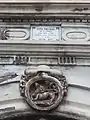 Details of sculpture on top of the main arch portal