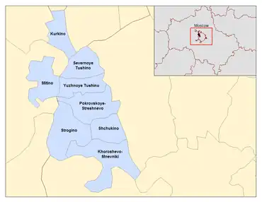 North Western Okrug districts