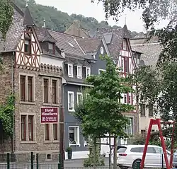 A row of buildings in Moselkern.