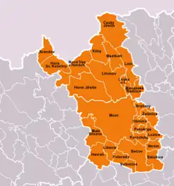 Location of Most District